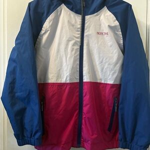 Retro Pacific Trail Blue and Pink Windbreaker